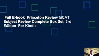 Full E-book  Princeton Review MCAT Subject Review Complete Box Set, 3rd Edition  For Kindle