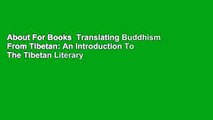 About For Books  Translating Buddhism From Tibetan: An Introduction To The Tibetan Literary