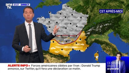 La météo pour ce mercredi 8 janvier 2020