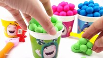 Play doh Obdoods Cups Peppa Pig Family Mold Surprise Toys Learn Colors