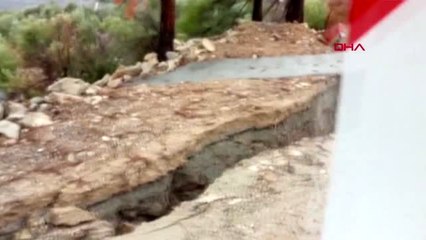 Silifke-mut karayolunda aşırı yağışlar nedeniyle yol çöktü