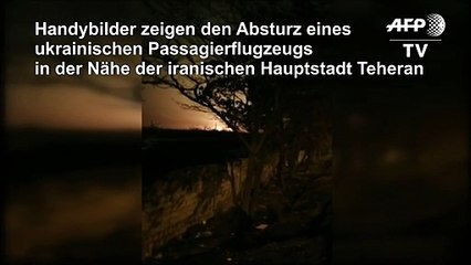 Handy-Bilder zeigen Flugzeugabsturz in Teheran