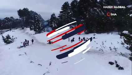 Uludağ'da kar kalınlığı 145 santimetreyi geçti