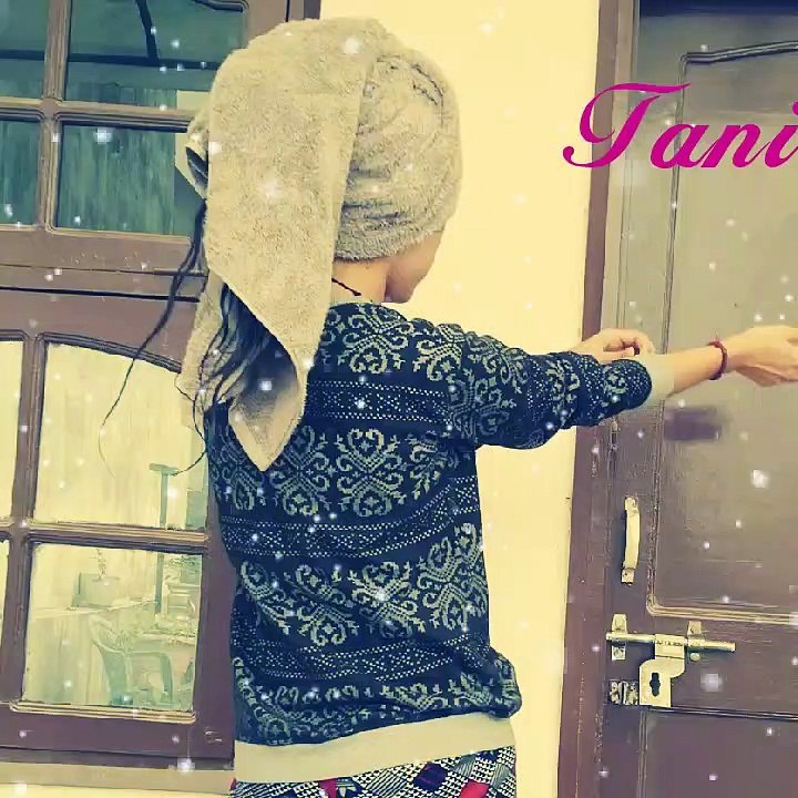 how to dry hairs with towel , long hair play ,tani world