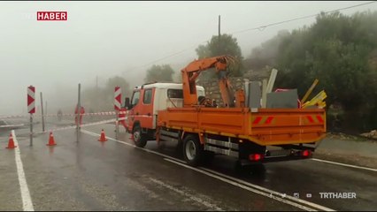 Aşırı yağış Mersin'de heyelana sebep oldu