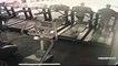 Hilarious video shows moment hapless man tries to impress girlfriend by hitting the treadmill at the gym - only to take embarrassing tumble off the machine