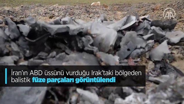 İran'ın ABD üssünü vurduğu Irak'taki bölgeden balistik füze parçaları görüntülendi