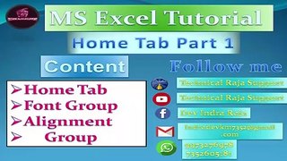 Ms Excel Basic Knowledge Home tab Font change Color Resize Styles Part 1