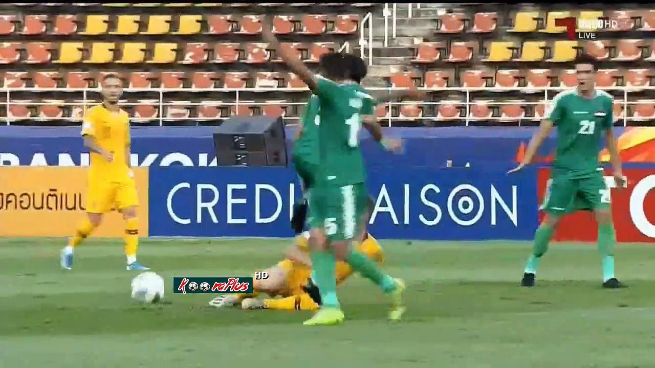 اهداف مباراة العراق واستراليا 1-1  هدف محمد قاسم - كاس اسيا 2020