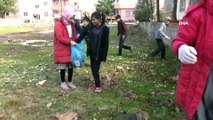 Öğrenciler daha temiz bir şehir için kolları sıvadı