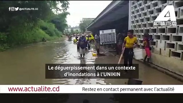 Inondations à l’UNIKIN: les étudiants déguerpissent les pieds dans l’eau