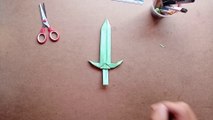 || How to make paper sword without tape and glue || SWORD ORIGAMI ||