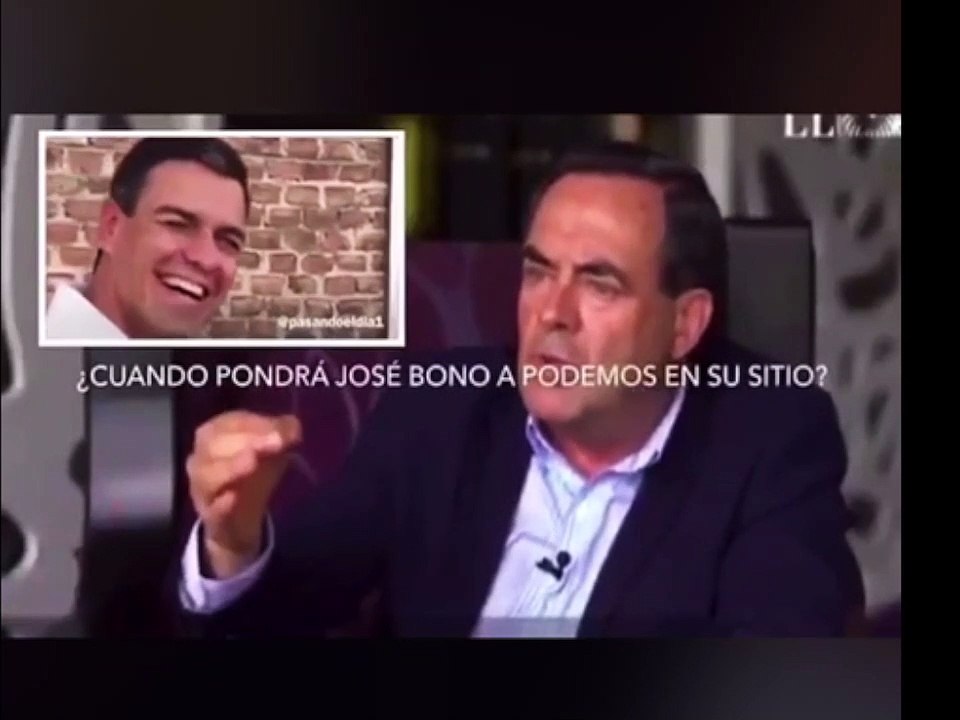 Bono (PSOE), otro que ahora está tapado y calladito por todo lo que decía de Podemos….