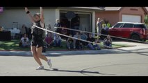 Woman Spins Massive Metal Hula Hoop Out on The Street