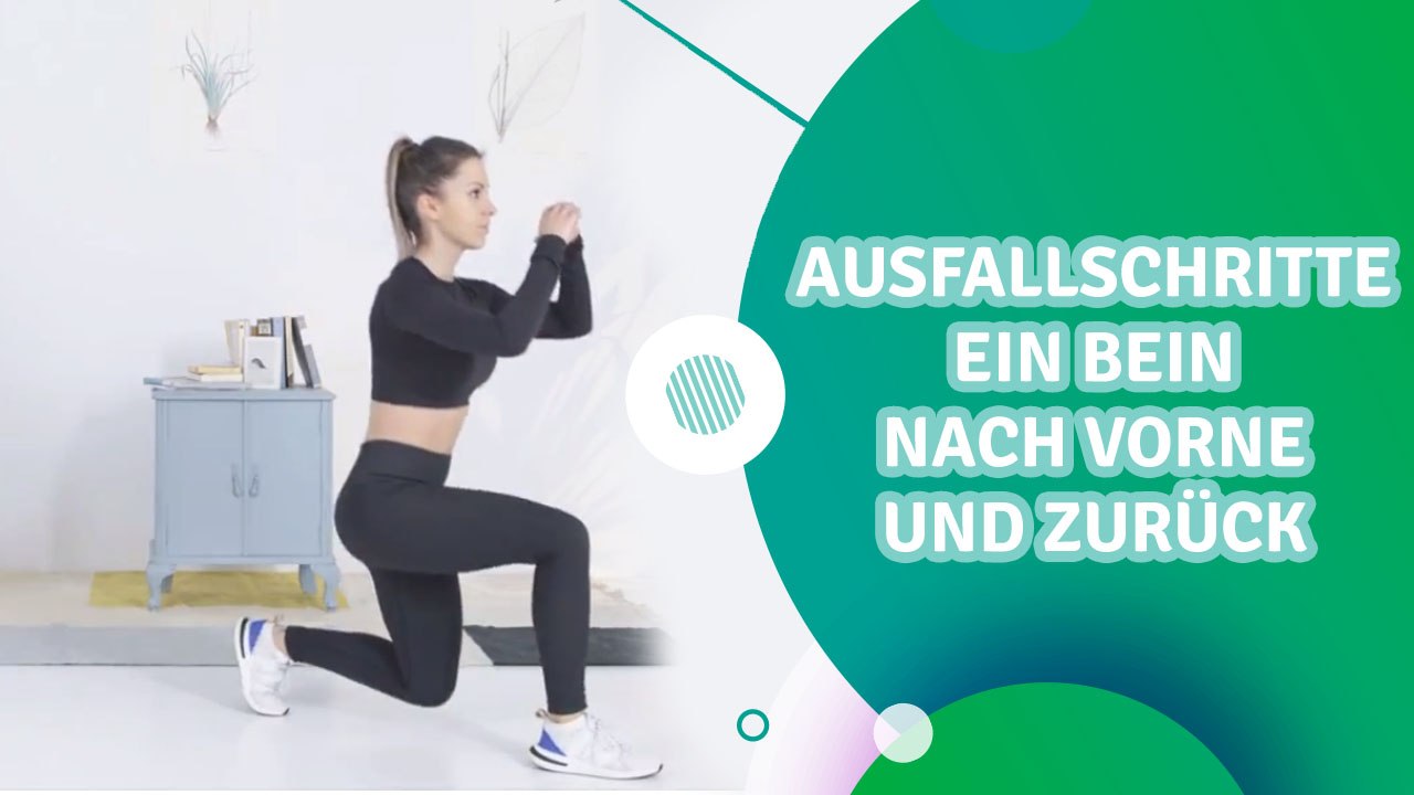 Ausfallschritte, ein Bein nach vorne und zurück - Du Bist Fit