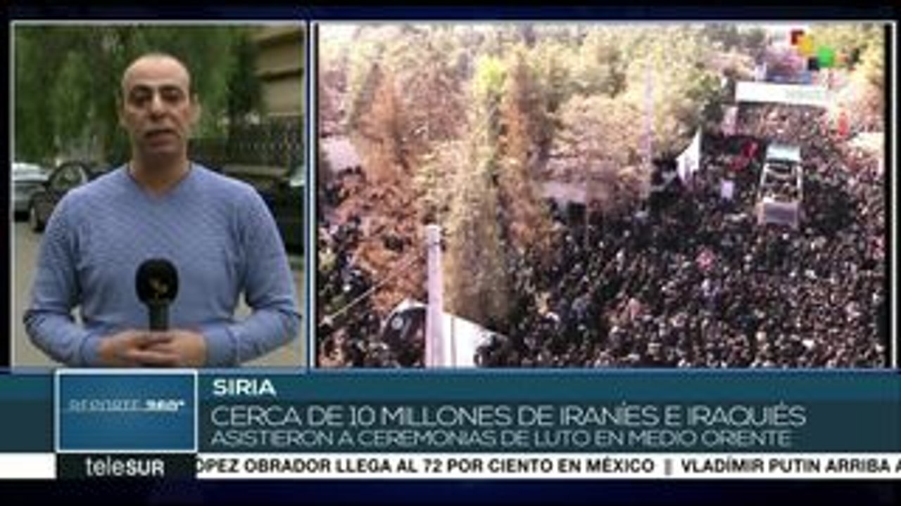 Miles de iraníes asisten a ceremonias de luto del general Soleimani