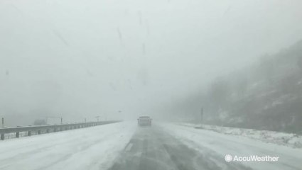 How fast do conditions change when driving through a snow squall?