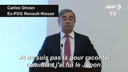 Carlos Ghosn: "Je ne suis pas là pour raconter comment j'ai fui le Japon"