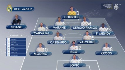 Alineación titular del Real Madrid ante el Valencia en la Supercopa de España