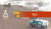 Dakar 2020 - Stage 4 (Neom / Al Ula) - Truck Summary