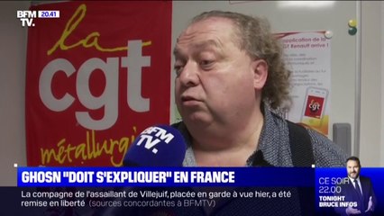 Selon Jean-François Pibouleau (CGT chez Renault), Carlos Ghosn "doit s'expliquer en France"