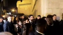 Lazio, l'arrivo dei giocatori a Castel Sant'Angelo