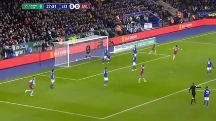 Frederic Guilbert Goal - Leicester City vs Aston Villa 0-1 08/01/2020