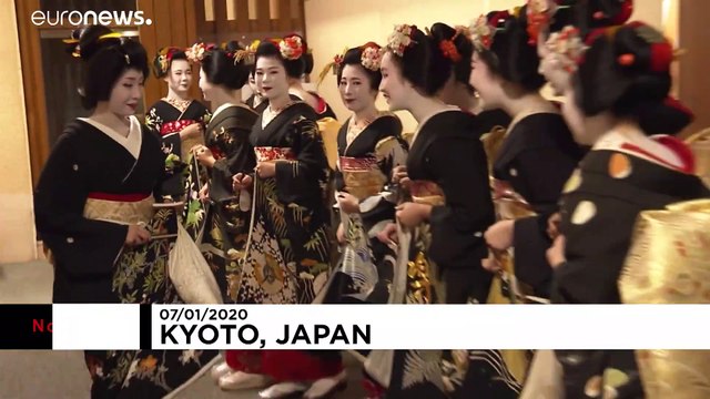 Neujahrsversprechen der Geishas in Kyoto