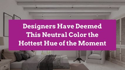 Designers Have Deemed This Neutral Color the Hottest Hue of the Moment