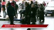 Mecidiyeköy’de tenis raketi ve makasla birbirlerine saldırdılar
