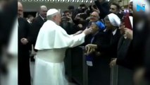 Don’t bite: Pope Francis warns nun who asks him for a kiss