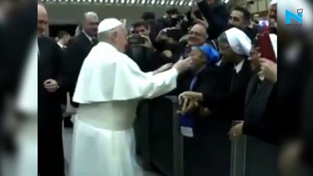 Don’t bite: Pope Francis warns nun who asks him for a kiss
