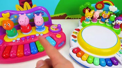 Genevieve Plays with Peppa Pig and Pororo the Little Penguin Musical Toys-