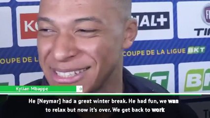 Neymar even tackles for PSG now, says Mbappe