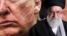 İran dini lideri Hamaney, Trump'ın yüzüne atılmış 'kanlı tokat' fotoğrafını paylaştı