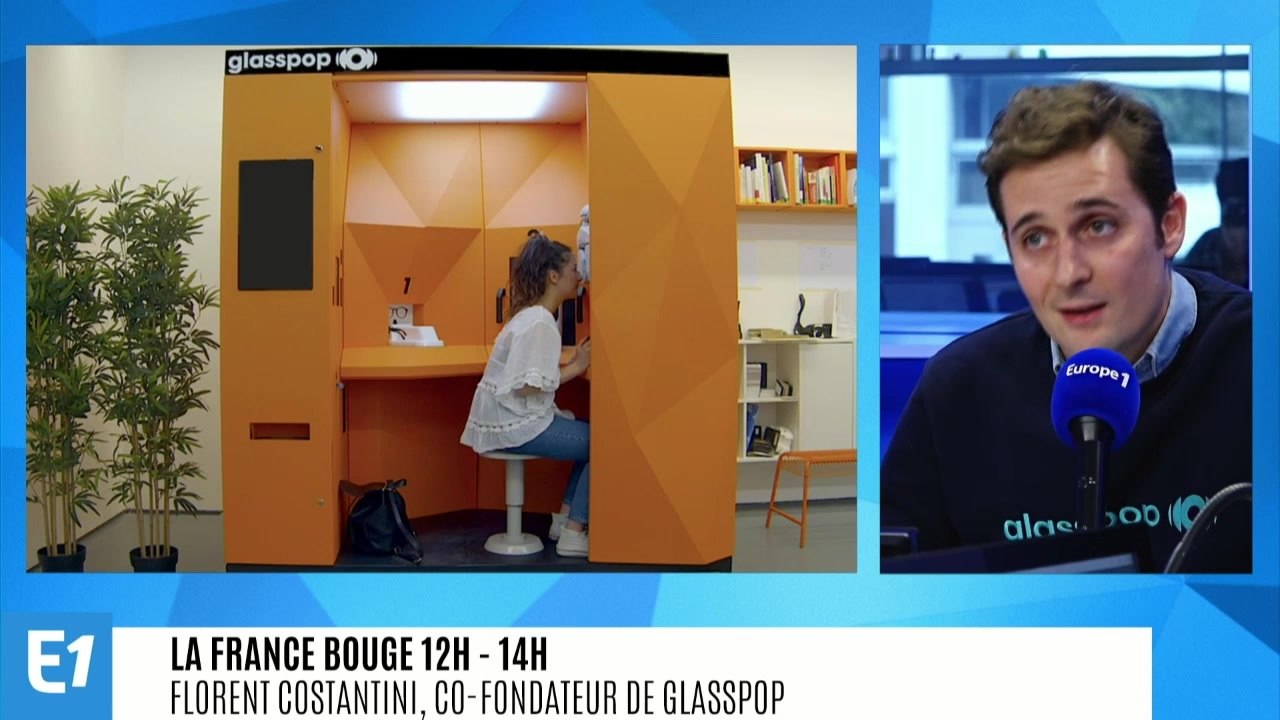 La France bouge : Florent Costantini, co-fondateur de "Glasspop", le photomaton visuel qui mesure la vue et permet d’avoir une ordonnance de lunettes sans aller chez l’ophtalmo