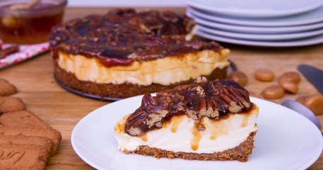 Craquez pour notre cheesecake au caramel et aux noix de pécan !