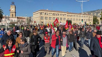 Manifestation à Toulon contre la réforme des retraites