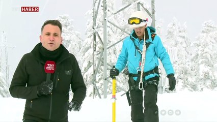 Kesintisiz enerji için bir buçuk metre karda çalışıyorlar