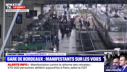 Gare de Bordeaux: des manifestants sur les voies