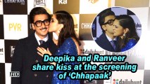 Deepika Padukone and Ranveer Singh share kiss at the screening of 'Chhapaak'