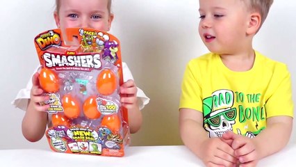 Gaby and Alex pretend play Easter Surprise Eggs Hunt and Open Toys