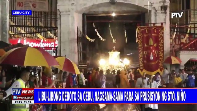 Libu-libong deboto sa Cebu, nagsama-sama para sa prusisyon ng Sto. Niño