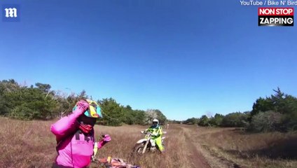 La violente collision entre un motard et un cerf lors d’une course (vidéo)