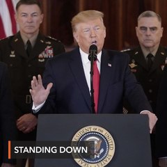 Trump says Iran 'appears to be standing down'