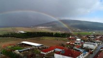 Su altında kalan Karacabey Ovası havadan görüntülendi