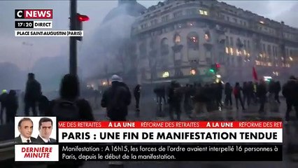 Grève contre la réforme des retraites: Fin de manifestation tendue à Paris - VIDEO