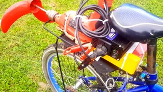 Homemade air bike using Drill