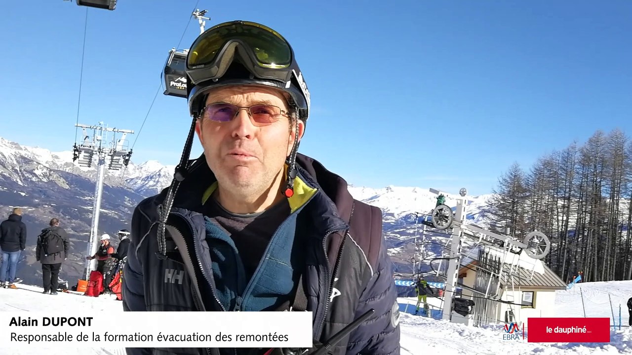 PRA LOUP Exercice d’évacuation de la télécabine de Costebelle