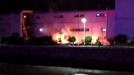 Trabzon atletizm stadında patlayan doğal gaz tankı, alev alev yandı